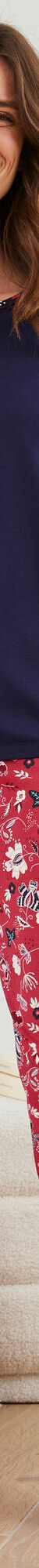 Pantalon pyjama imprimé floral (rouge / marine) Pantalon pyjama imprimé floral (rouge / marine)
